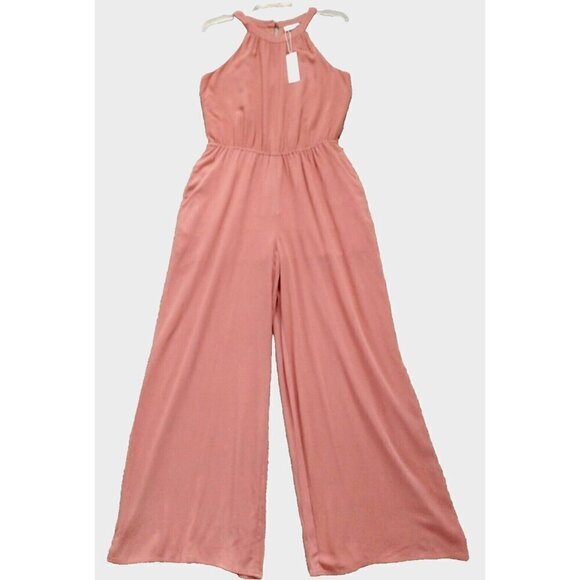 Bluivy Pants - BluIvy Womens Jumpsuit Terracotta Orange/Clay Jewel Neck Wide Leg  - Med NWT